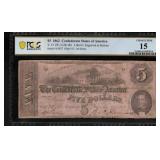 1862 $5 Confederate States Bank Note