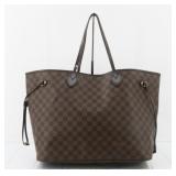 Louis Vuitton Damier Ebene Neverfull GM Tote Bag
