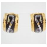 Hermes GP Enamel Clip-on Earrings