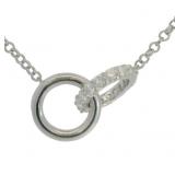 Brilliant 1.02 ct Bonded Circle Diamond Necklace