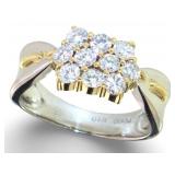 Platinum/18k Gold Natural .65 ct VS Diamond Ring