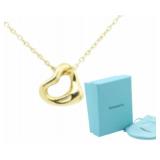 18k Gold Tiffany & Co. Mini Open Heart Necklace