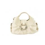 BVLGARI White Leather Designer Hand Bag