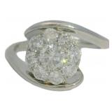 Platinum 1.01 ct Natural  Diamond Ring
