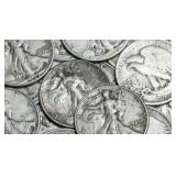 Mixed Date: Walking Liberty Silver Half Dollar
