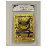Pokï¿½mon Gold Foil Custom Pikachu Card