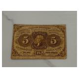 1862 5 Cent Fractional Currency