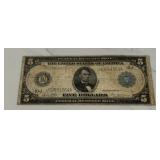 1914 Blue Seal  $5 Large Bank Note