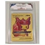 Pokï¿½mon Gold Custom Pikachu Card