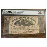 1864 Georgia $20 Bank Note