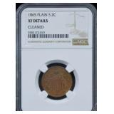 1865 Plain 2 Cents