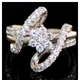 Platinum Natural 1.05 ct Brilliant Diamond Ring