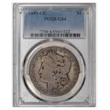 1889 CC Morgan Silver Dollar