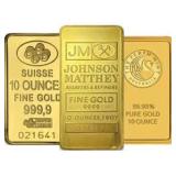 10 Ounce: .999 Fine Gold Bar