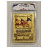 Pokï¿½mon Gold Foil Custom Charizard Card