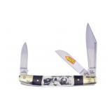 Bear Etch Cape Buffalo Horn/Smoothbone Wrangler
