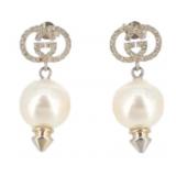 Gucci Rhinestone Pearl Earrings