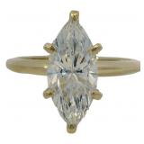 14kt Gold 2.14 ct Marquise Cut VS Lab Diamond Ring