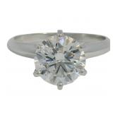 Platinum 2.27 ct Round VS Lab Diamond Ring