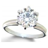Platinum 2.48 ct Round VS Lab Diamond Ring