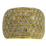 18kt Gold 3.00 ct Natural Cognac Diamond Ring