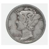 1923 Mercury 90% Silver Dime