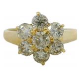 18k Gold 1.00 ct Natural Brilliant Diamond Ring