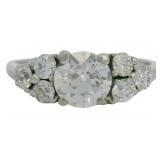 Platinum 1.71 ct Natural Round Diamond Ring