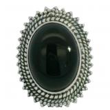 Oval 8.50 ct Natural Black Onyx Dinner RIng