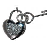 Heart & Key Sterling Silver Necklace