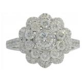 10k Gold 1.00 ct Natural Diamond Cocktail Ring