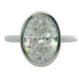 14kt Gold 3.00 ct Oval Cut VS Lab Diamond Ring