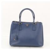 Prada Saffiano Triangle Plate Tote Bag