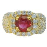 Quality 2.13 ct Ruby & Diamond Dinner Ring