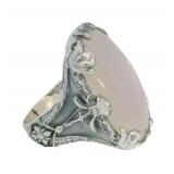 Genuine 23.50 ct Rose Quartz Dinner Ring