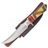 Frost Sunflower Satin Yellow Fixed Blade Knife