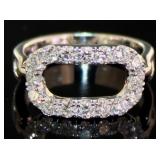 Brilliant 1.10 ct VS Lab Diamond Paperclip Ring
