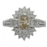 Platinum 1.12 ct Natural Marquise Cut Diamond Ring