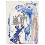 Odalisque et Girafe Canvas by Salvador Dali