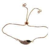 Rose Gold Winged Abalone Bolo Bracelet