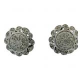 1Large Brilliant .40ct Natural Diamond Earrings