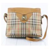 Burberry Nova Check Canvas & Leather Shoulder Bag