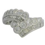 Platinum .95 ct Natural Brilliant Diamond Ring