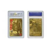 23K Gold Michael Jordan Fleer Red Holo card