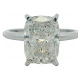 14kt Gold 3.00 ct Cushion VS Lab Diamond Ring