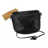 LOEWE Black Leather Anagram Shoulder Bag