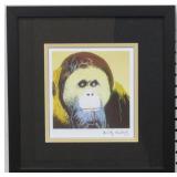 Orangutan Yellow Plate Signed Framed Andy Warhol