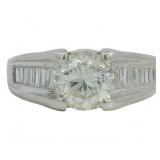 Platinum 1.92 ct Natural Round Diamond Ring
