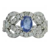 Brilliant 1.99 ct Oval Lab Sapphire & Diamond Ring