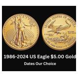 1986-2025 American Eagle $5.00 Gold Coin